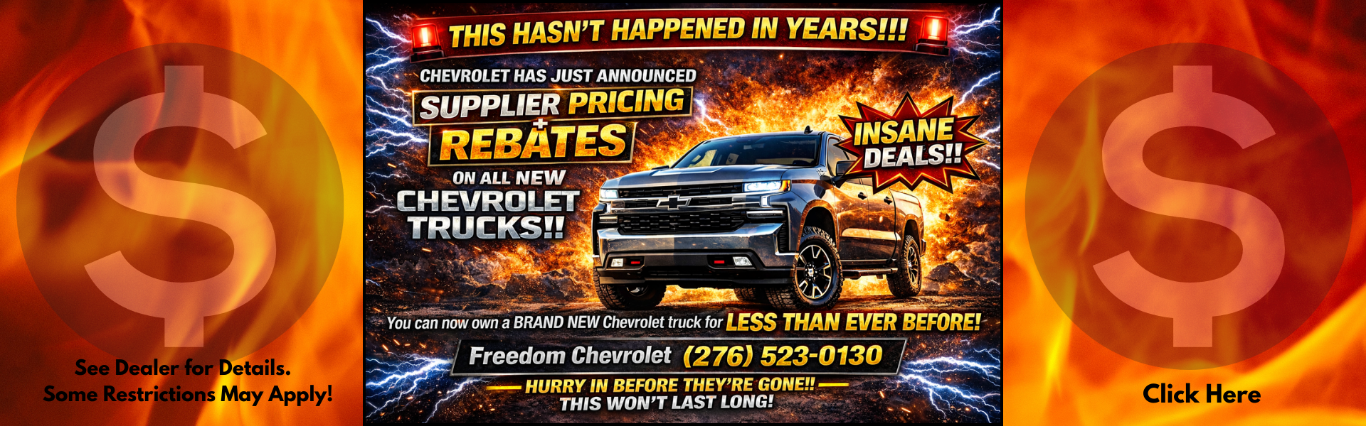 Trucks supplier banner March 2026